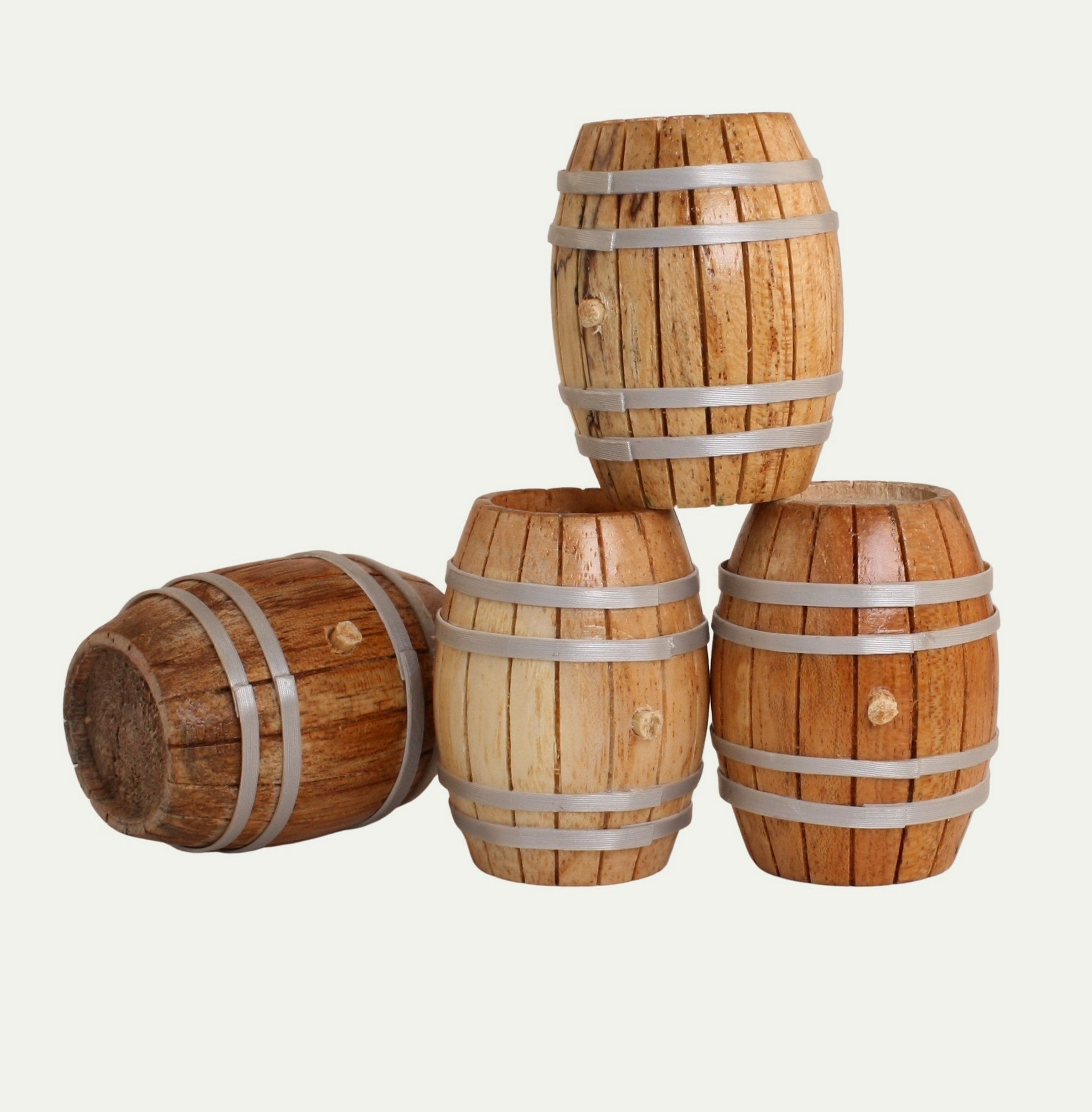 Barrel - Vintage Wooden Whiskey - Set of 4 - 101-0602