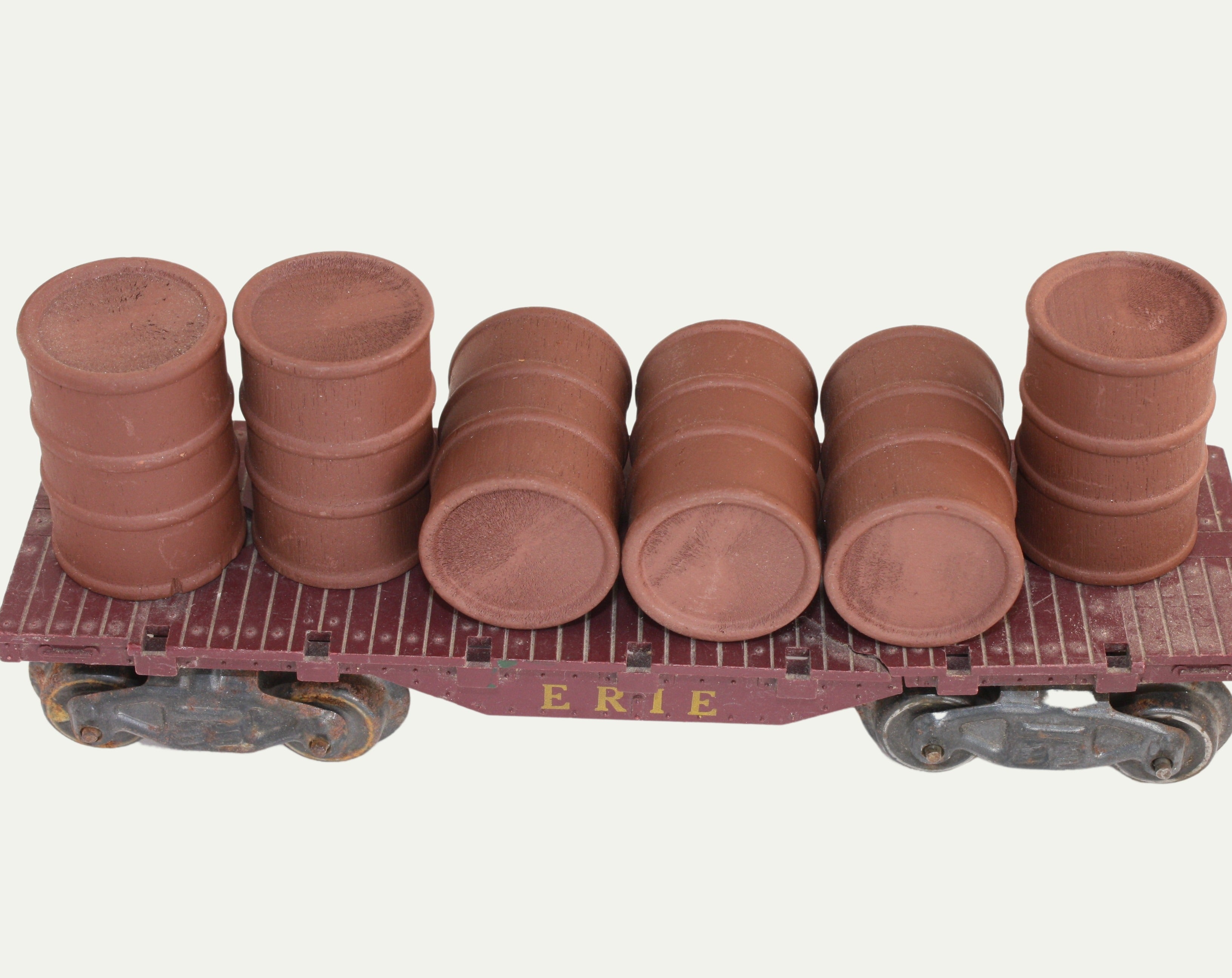 Barrels - Rusty Red  - Set of 6 - 1:24 Scale - 101-0611