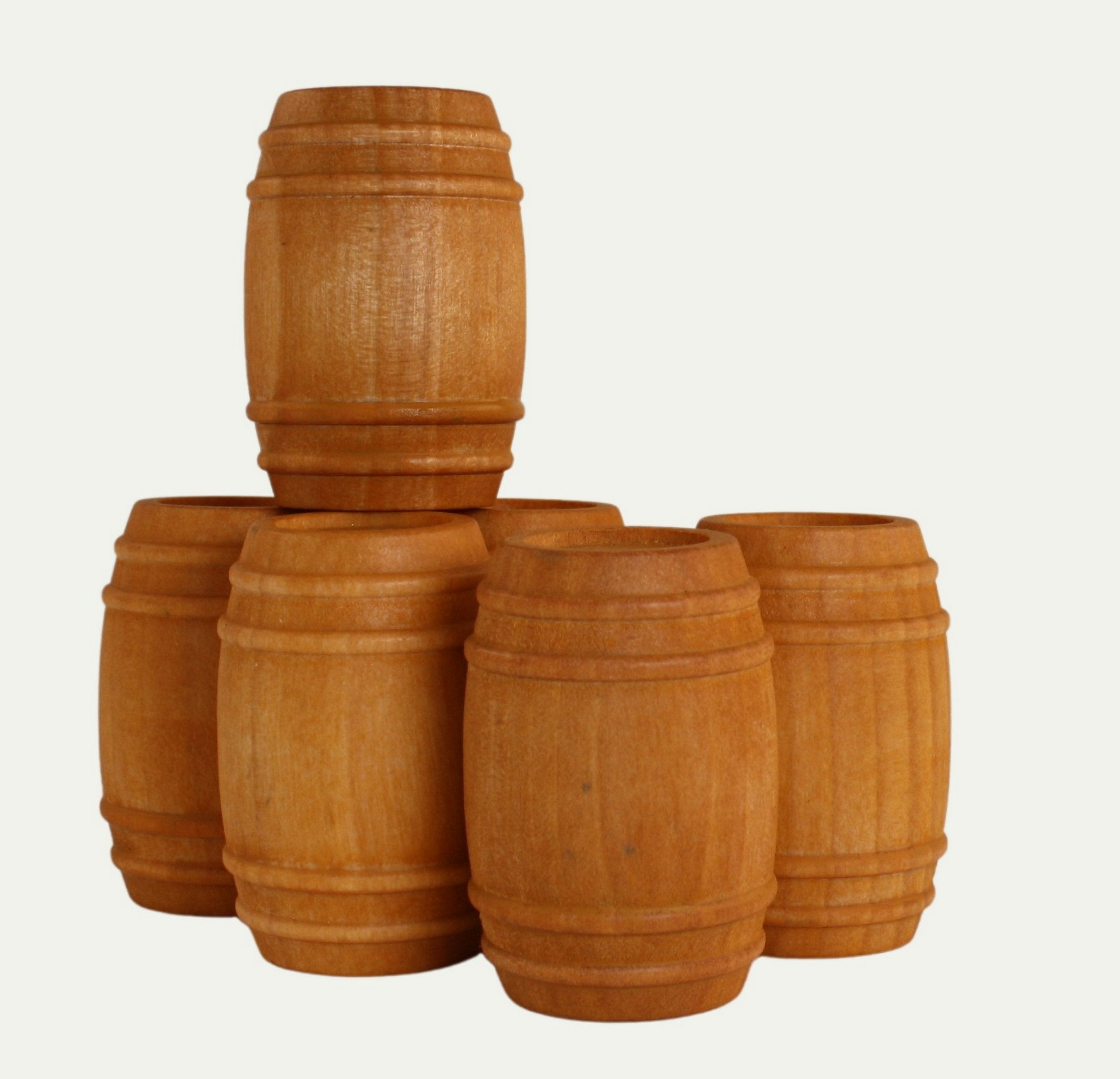 Golden Oak Beer Kegs - Set of 6 - 1:24 Scale - 101-0613