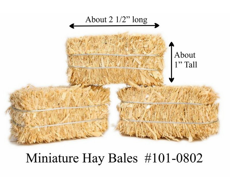 Hay Bales - Mini Floral - Real Hay - 2" Long - 101-0802