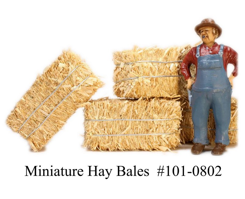 Hay Bales - Mini Floral - Real Hay - 2" Long - 101-0802