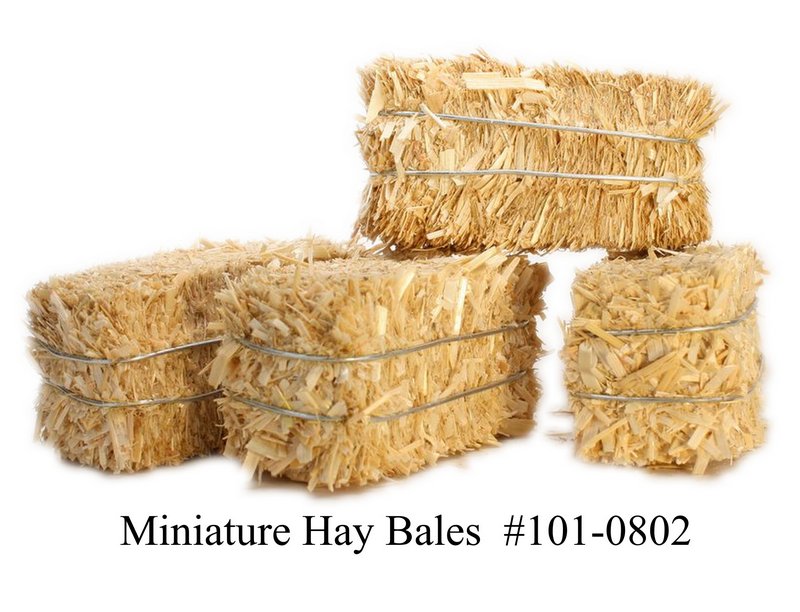 Hay Bales - Mini Floral - Real Hay - 2" Long - 101-0802