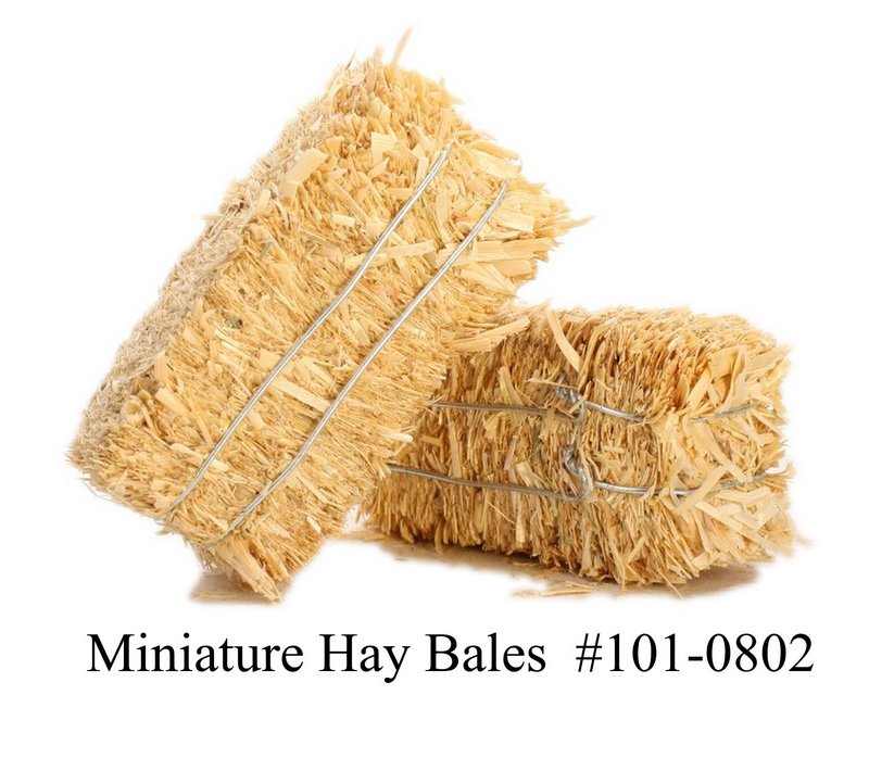 Hay Bales - Mini Floral - Real Hay - 2" Long - 101-0802