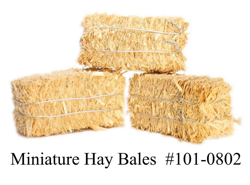 Hay Bales - Mini Floral - Real Hay - 2" Long - 101-0802