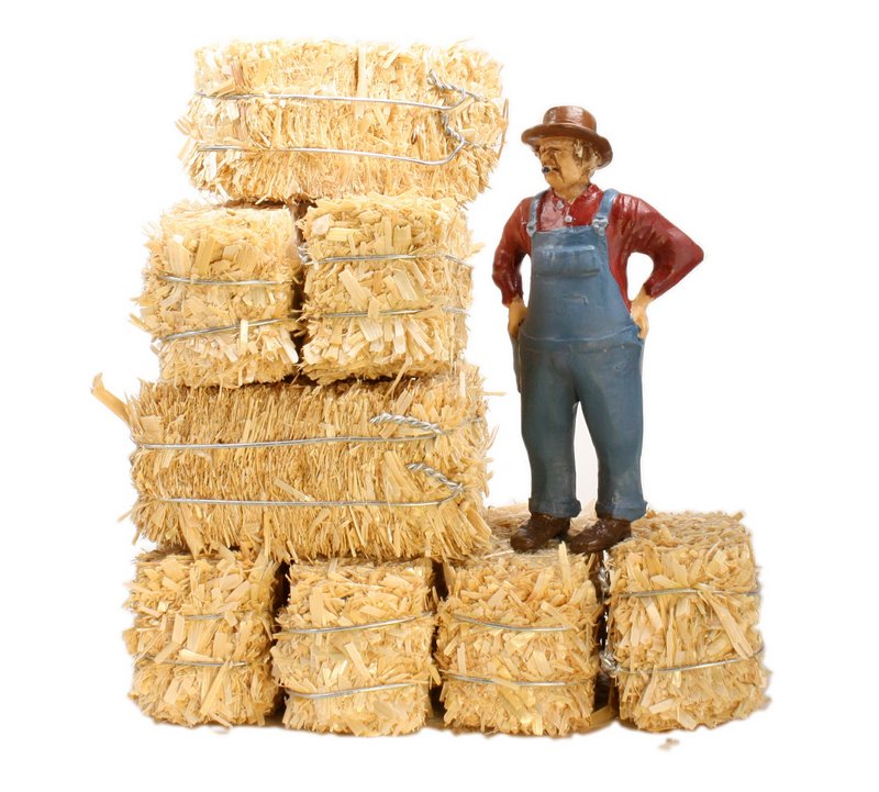 Hay Bales - G Scale - Real Hay - 2" Long - 101-0802