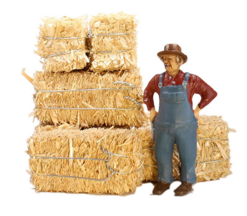 Hay Bales - G Scale - Real Hay - 2" Long - 101-0802