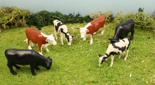 Cows - 1" Cattle-Assorted Pieces - Set of 6 - 102-2038