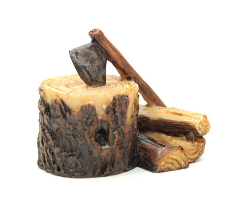 Firewood, Axe & Stump - #118-1002