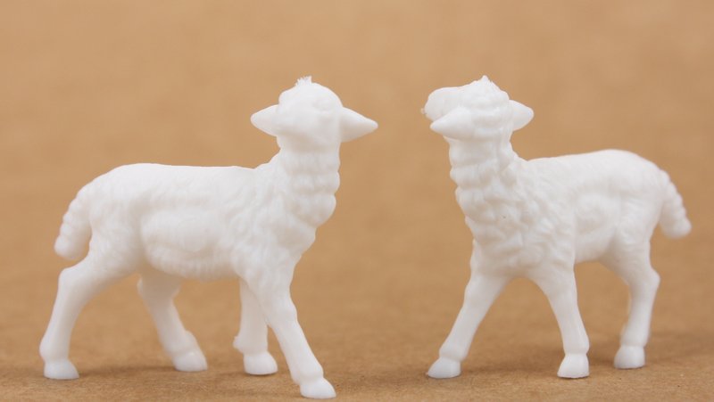 Sheep - Lambs Medium - Set of 8 - Dollhouse Minis - 201-150-3