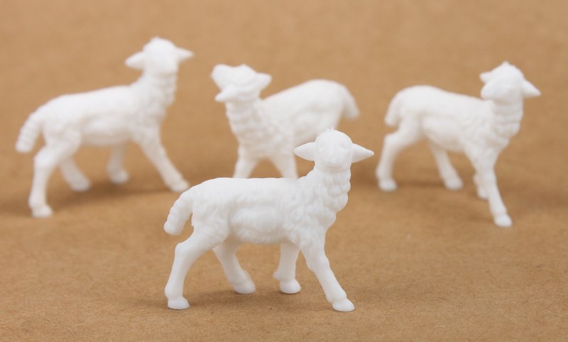 Sheep - Lambs Medium - Set of 8 - Dollhouse Minis - 201-150-3