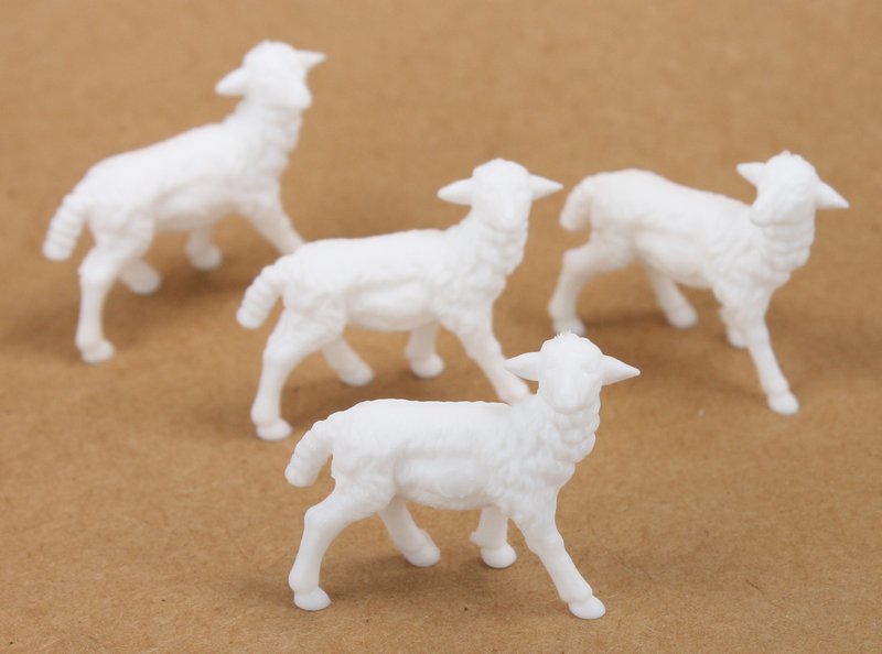 Sheep - Lambs Medium - Set of 8 - Dollhouse Minis - 201-150-3