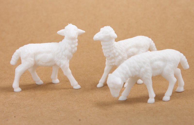 Sheep - Lambs Large - Set of 6 - Dollhouse Minis - 201-150-4