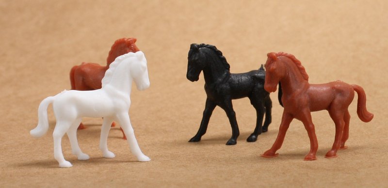 Horses - Mixed Color Set of 8 - Dollhouse Minis - 201-152-2