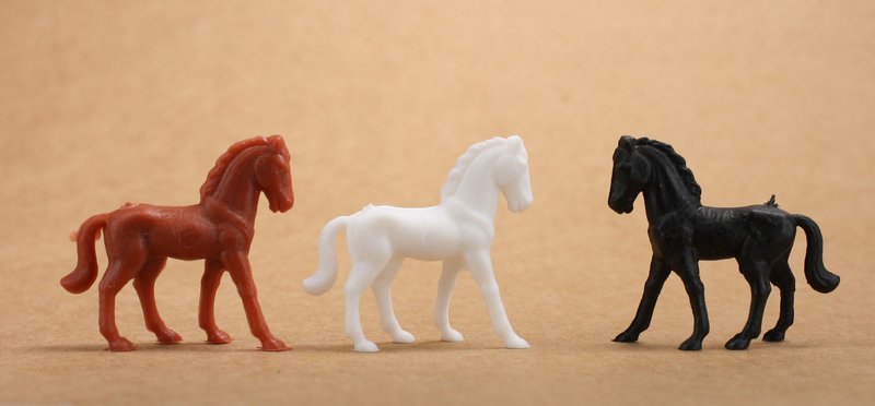 Horses - Mixed Color Set of 8 - Dollhouse Minis - 201-152-2