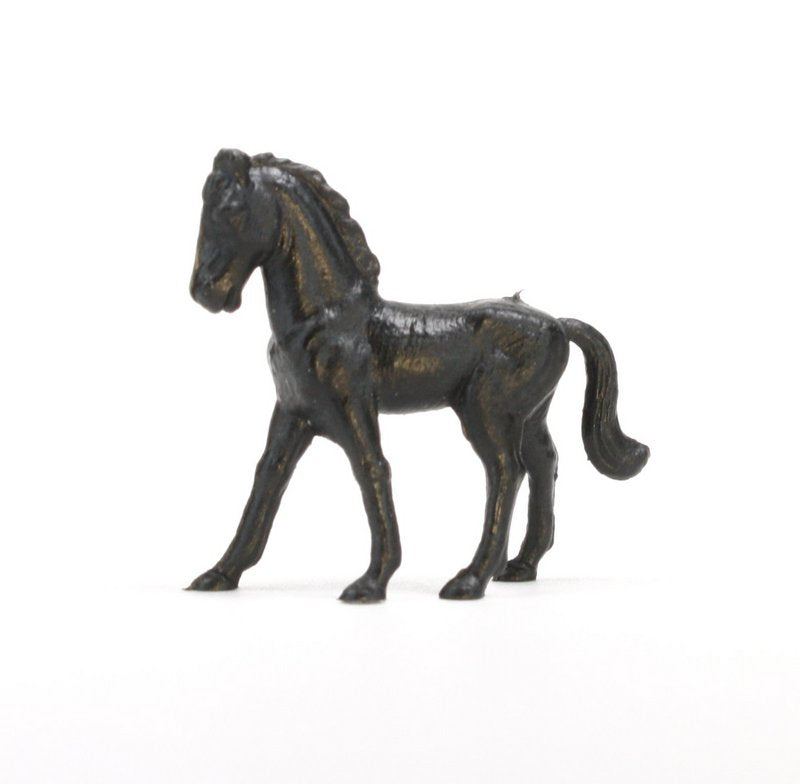 Horses - Black - Set of 8 - Dollhouse Minis - 201-152-3-BK