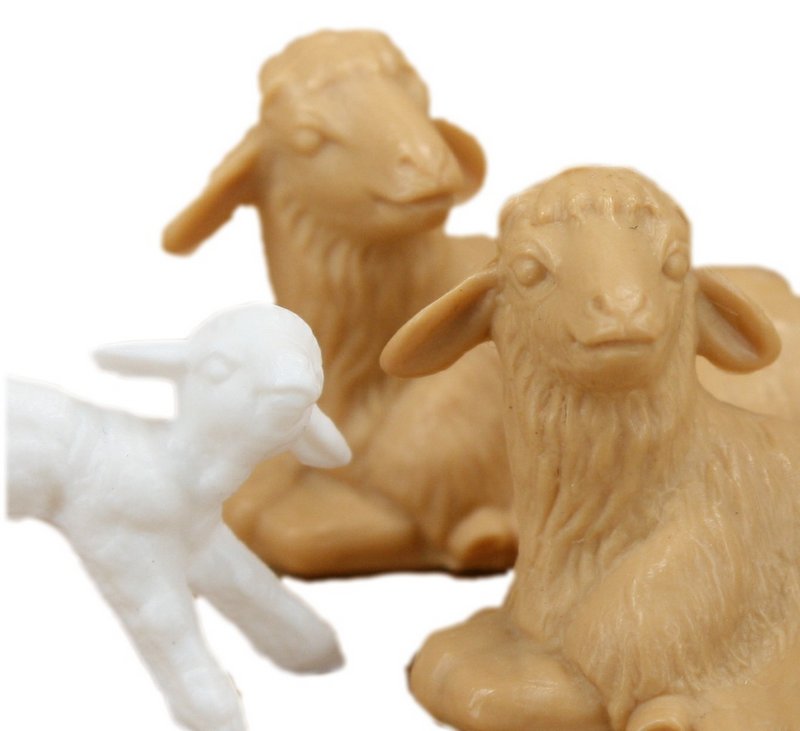 Sheep - Brown - Set of 4 - Dollhouse Minis - 203-3-1507