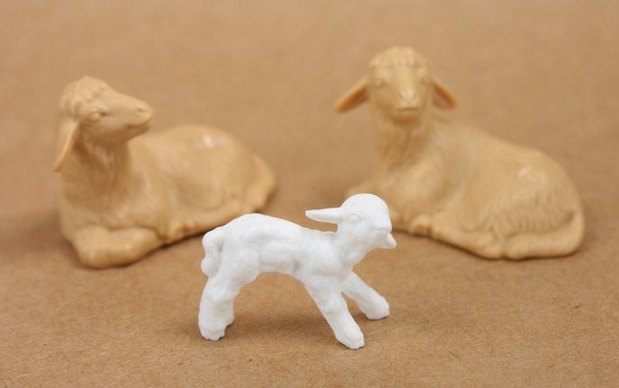 Sheep & Lamb Set - Set of 5 - Dollhouse Minis - 203-3-1509