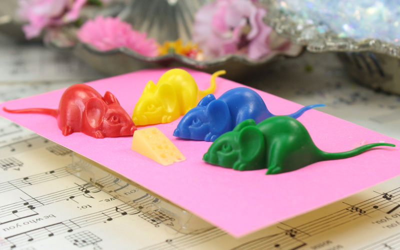 4 Color Mice - Cute and Colorful Set of 4 - 203-3-17CL