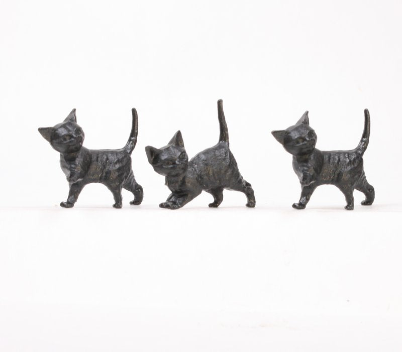 Cats - Running Kittens - Black - Set of 6 - 203-3-50B