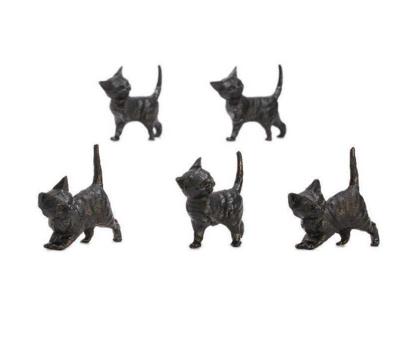 Cats - Running Kittens - Black - Set of 6 - 203-3-50B