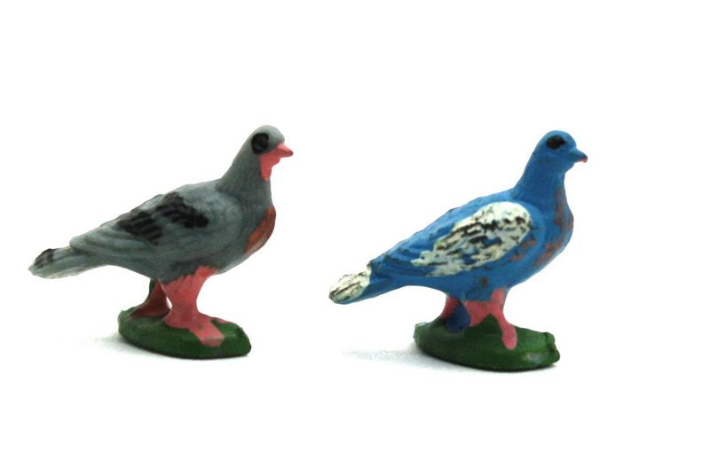 Birds - Vintage Hand Painted Mini- Set of 10 -  203-9-008