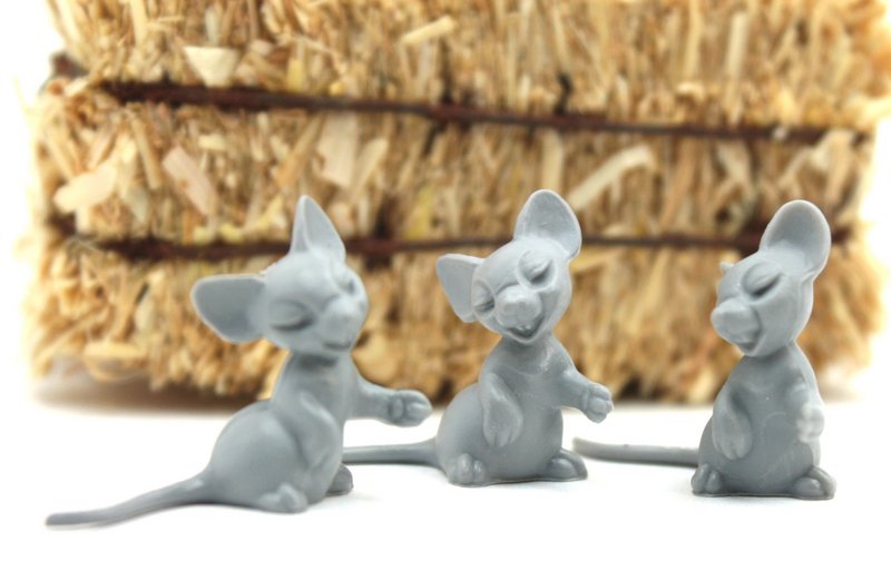 Gray Mouse - Medium - Set of 8 - 203-9-129