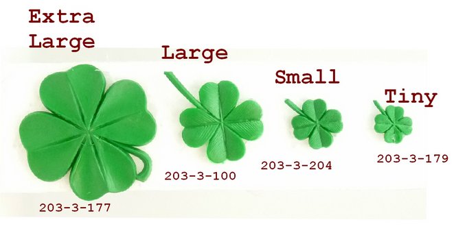 Geman Clovers - Small - 203-3-204 - Set of 6 pieces