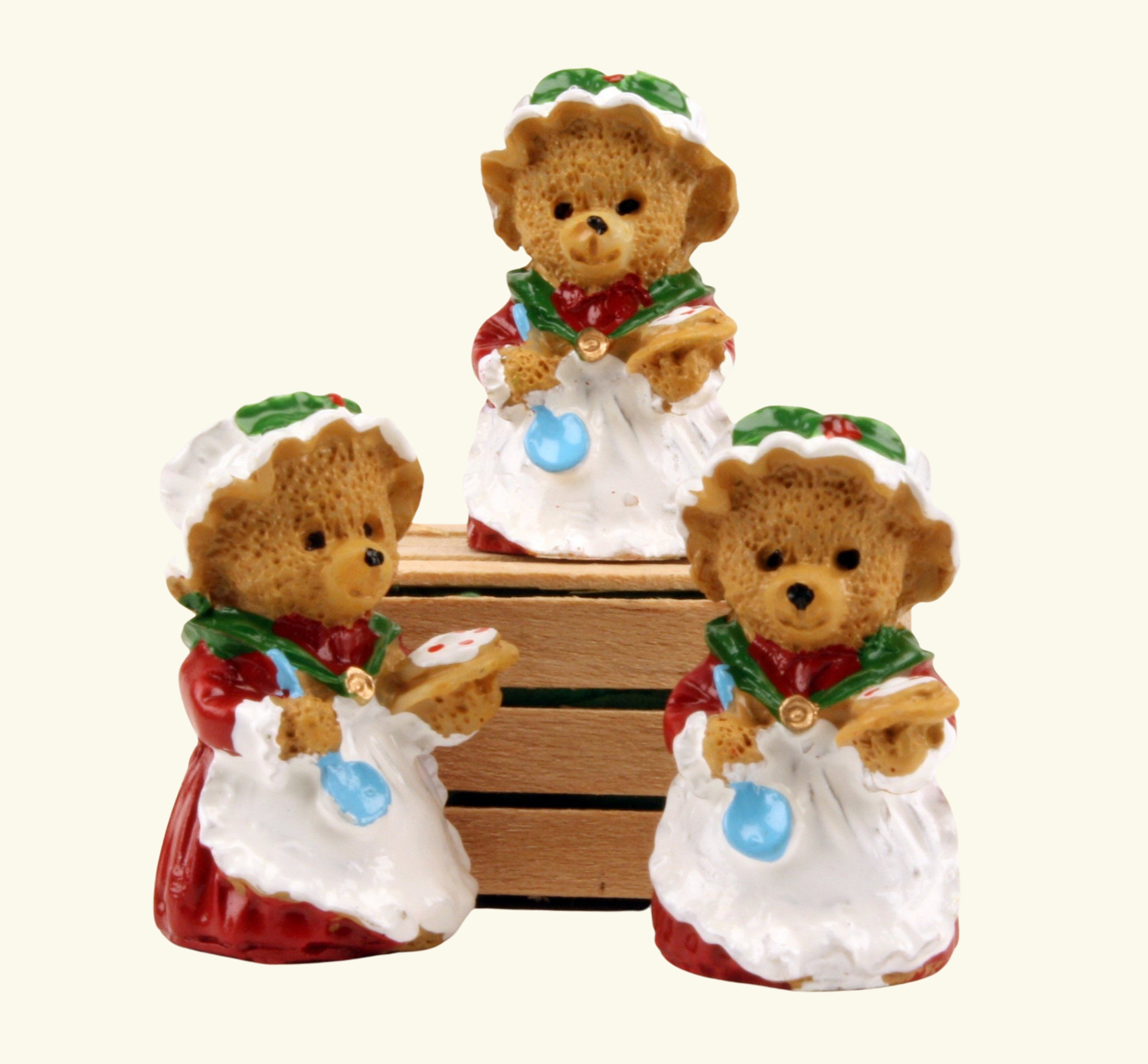 Bear - Christmas Mama Bear - 1.25" - Set of 3 - 204-0596