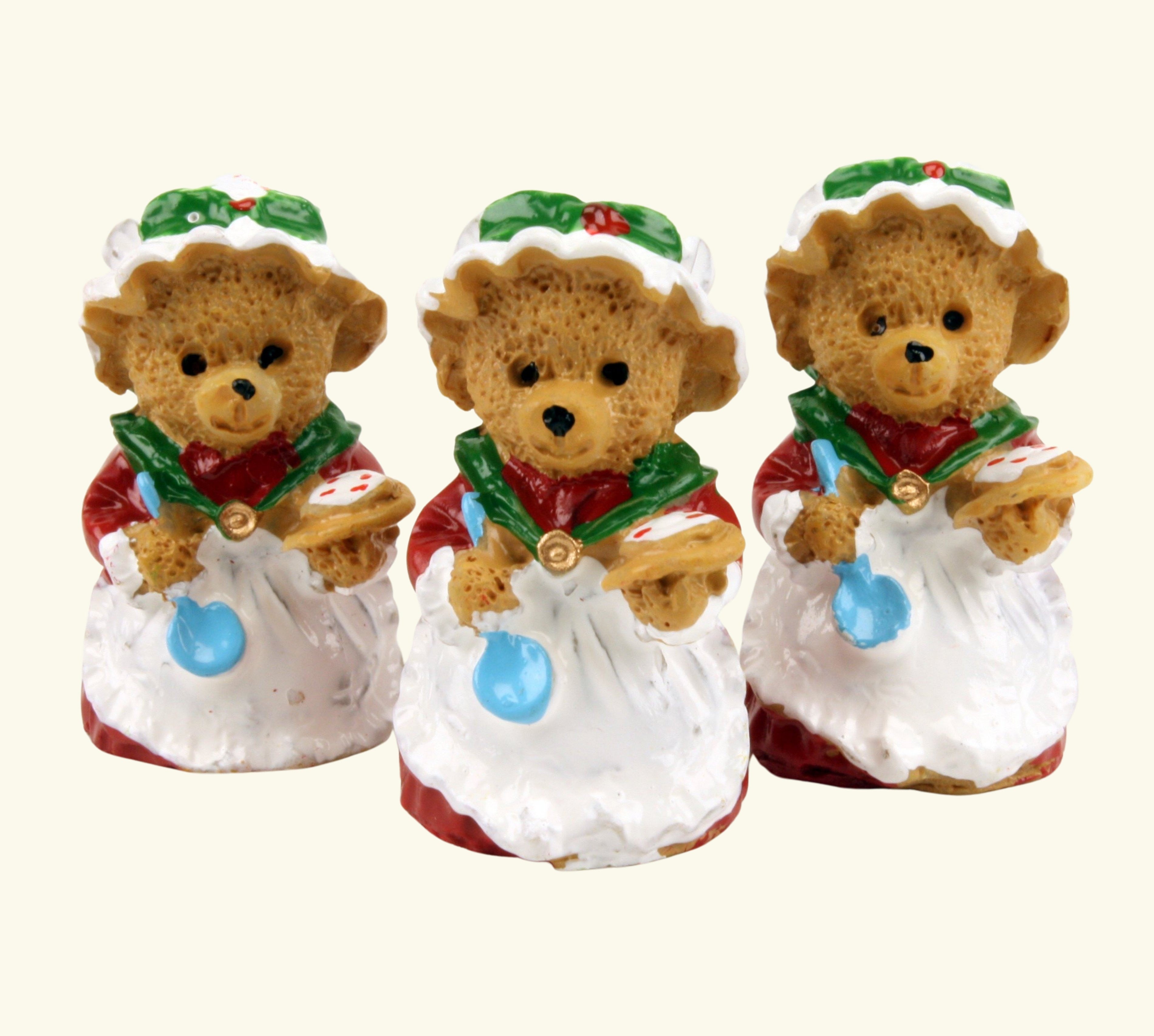 Bear - Christmas Mama Bear - 1.25" - Set of 3 - 204-0596