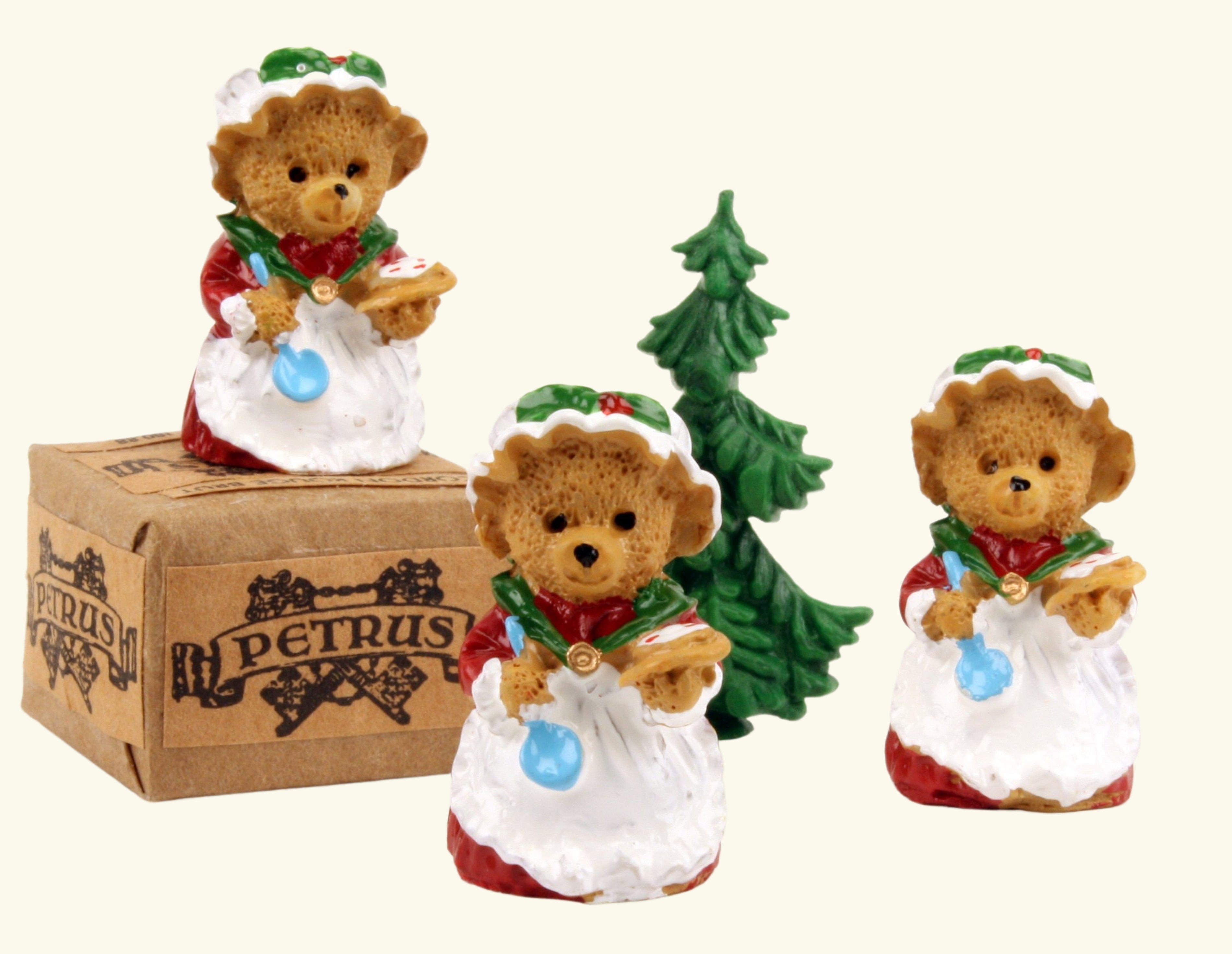 Bear - Christmas Mama Bear - 1.25" - Set of 3 - 204-0596