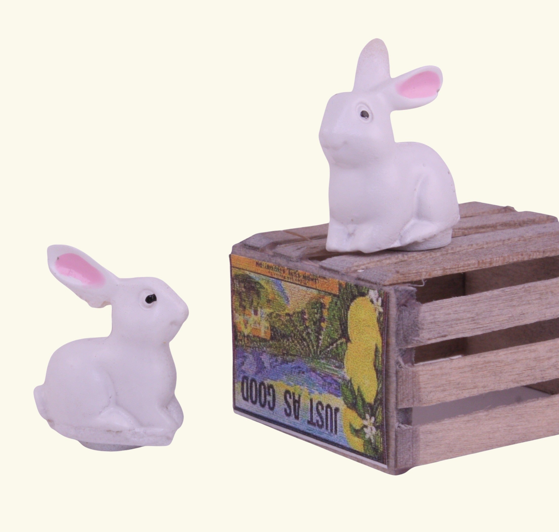 Bunny - White Rabbits - Spring - Set of 4 - 204-3842