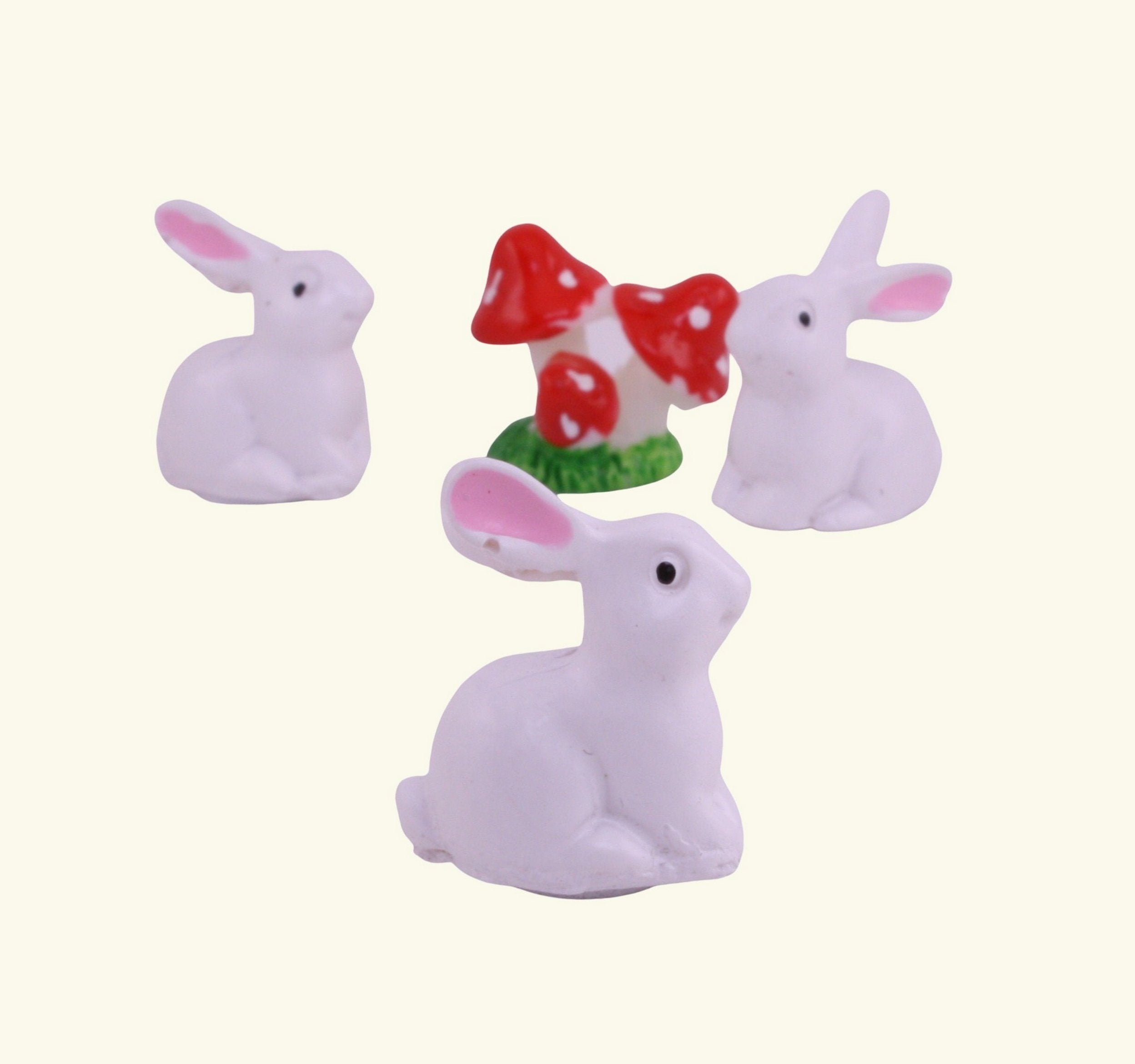 Bunny - White Rabbits - Spring - Set of 4 - 204-3842