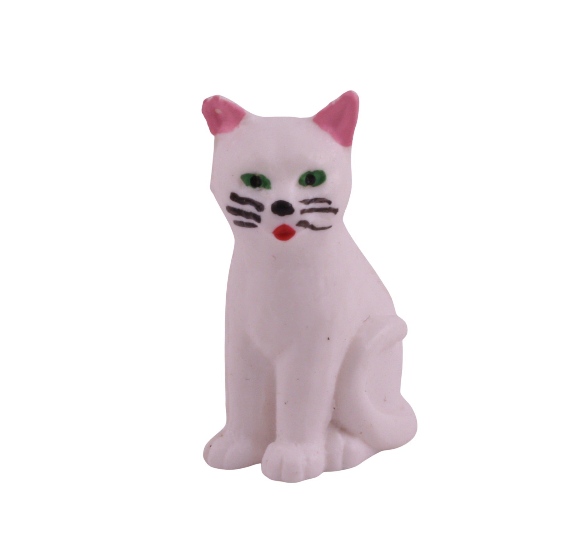 Cat - White Sitting Cat - 1.5" - German - Set of 1 - 204-8807