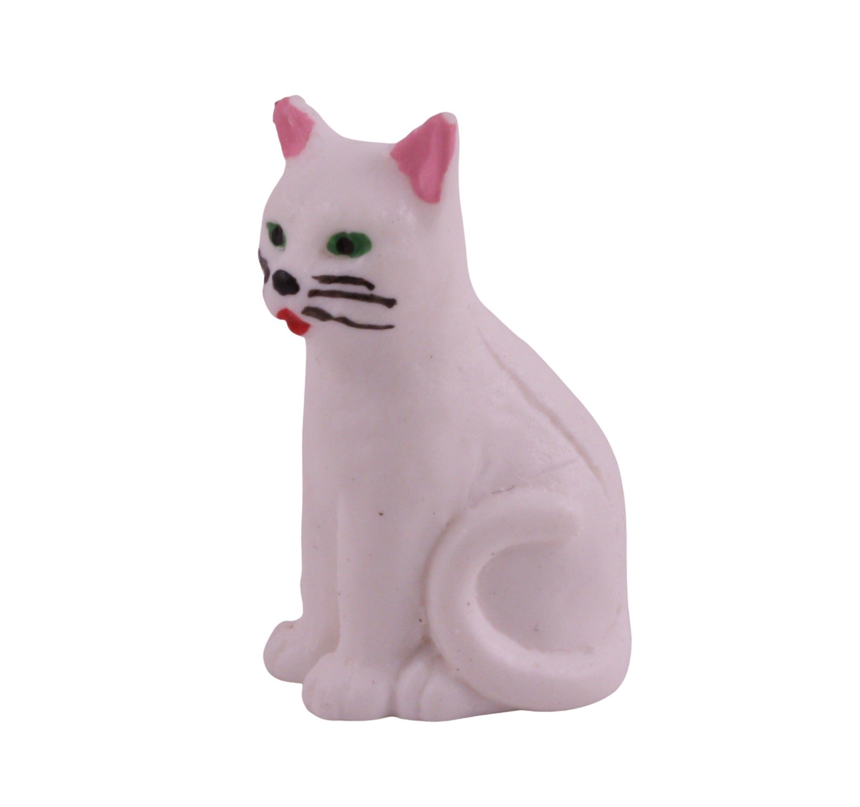 Cat - White Sitting Cat - 1.5" - German - Set of 1 - 204-8807