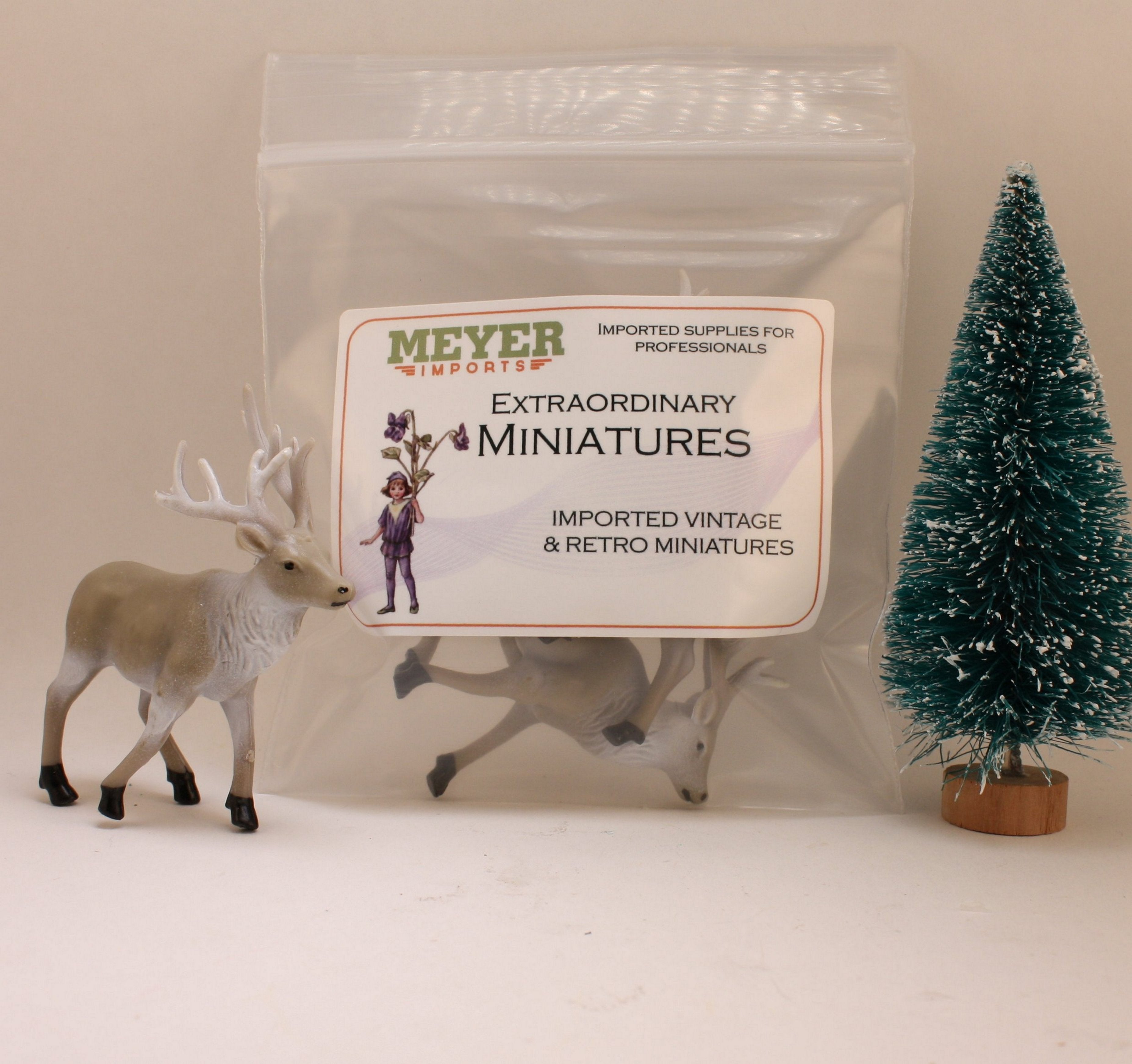 Deer - 2.5" Tall - Set of 2 - Light Tan - 204-8813