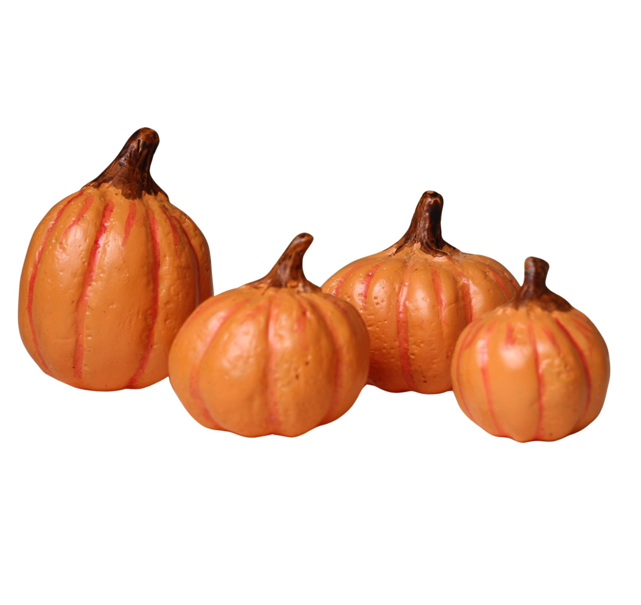 Pumpkins - Resin - Set of 4 - Different Sizes 1"  - 204-8822