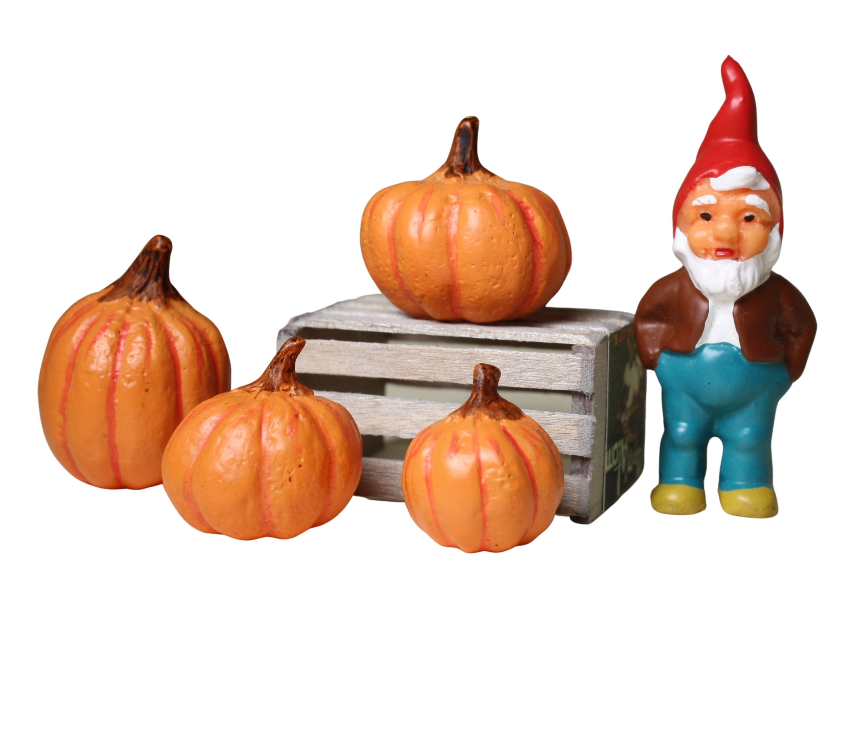 Pumpkins - Resin - Set of 4 - Different Sizes 1"  - 204-8822