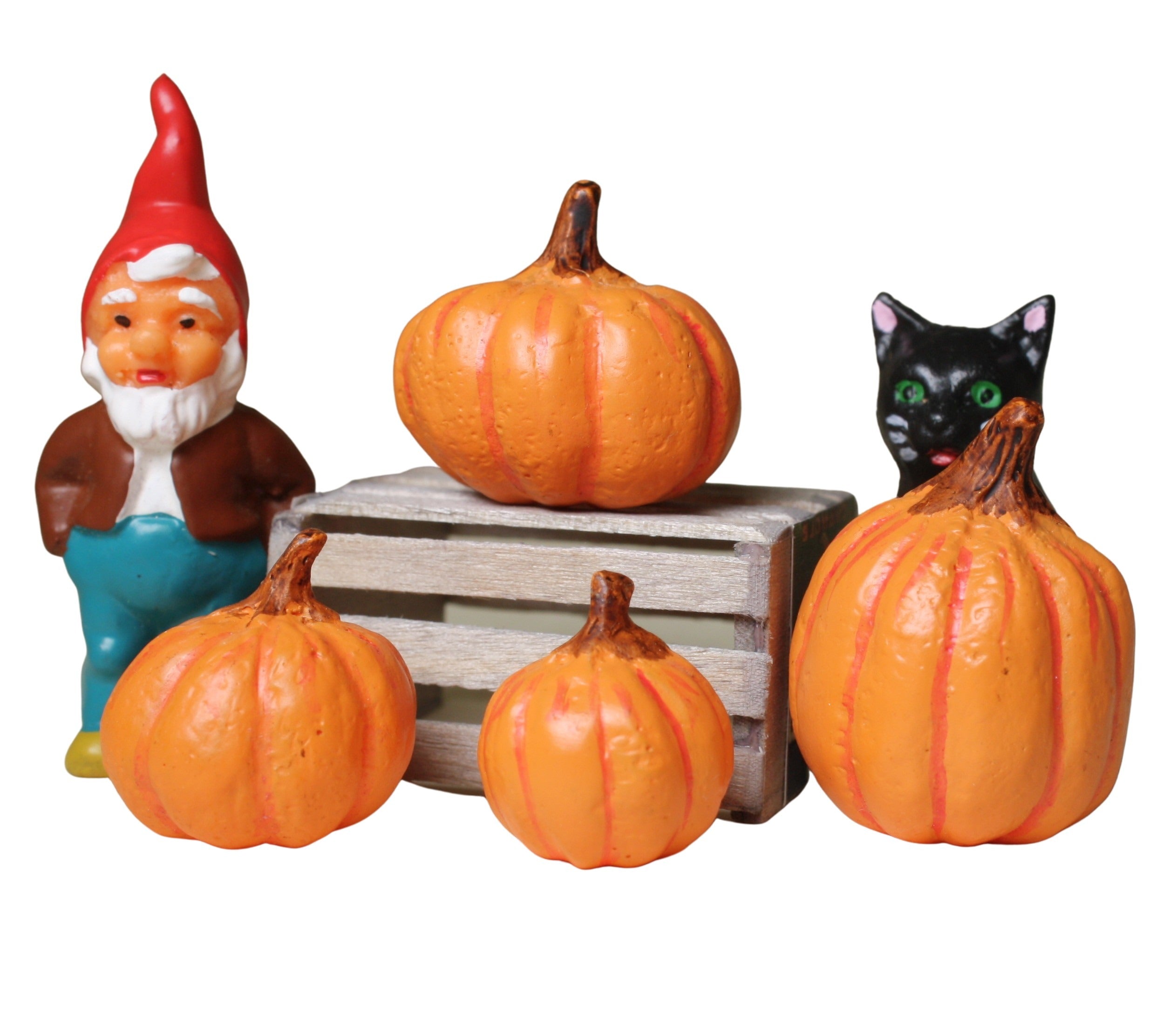 Pumpkins - Resin - Set of 4 - Different Sizes 1"  - 204-8822