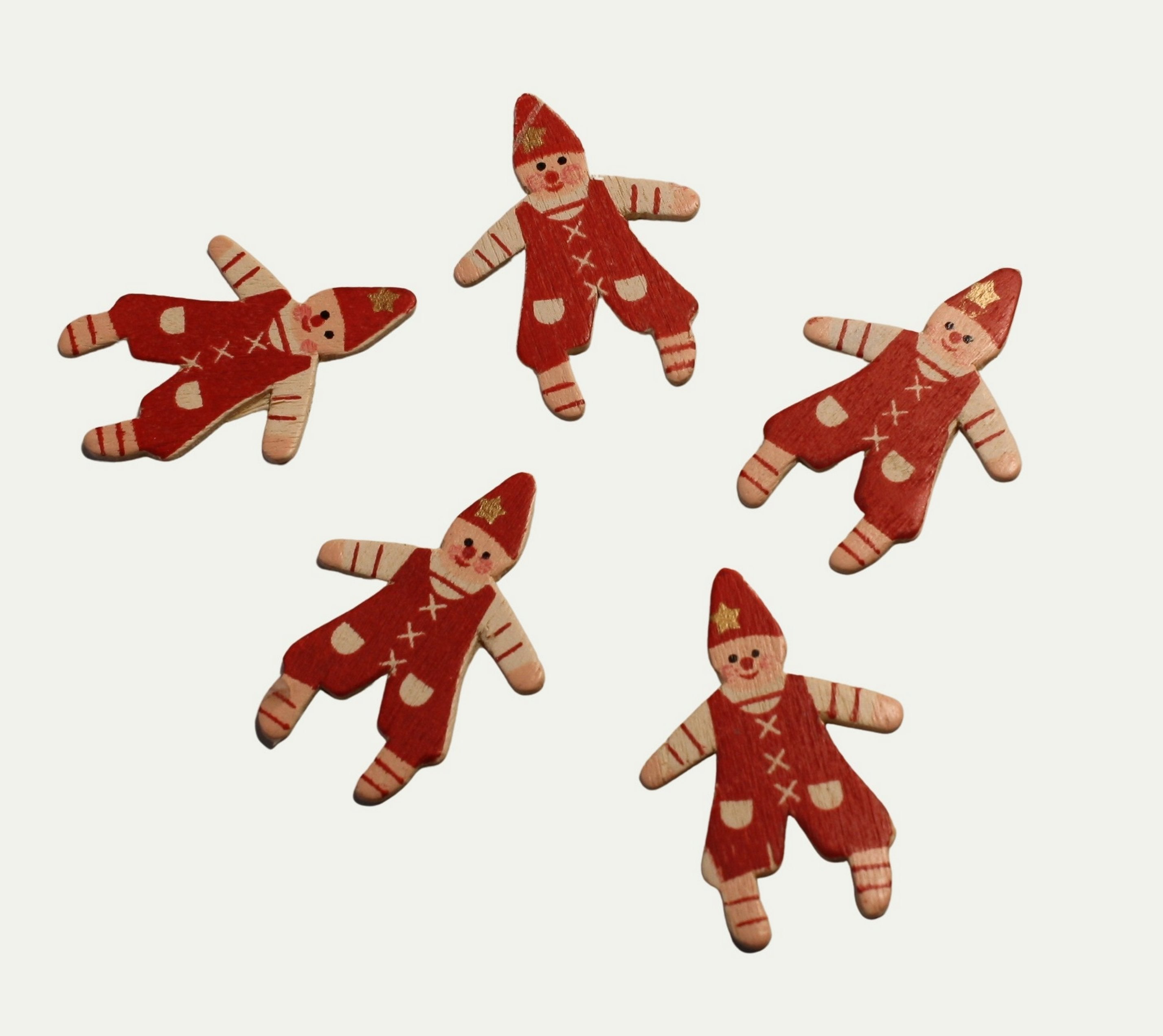 Elf - Retro Christmas Santa Cutout  - 1.35" - 8pcs - 204-8829