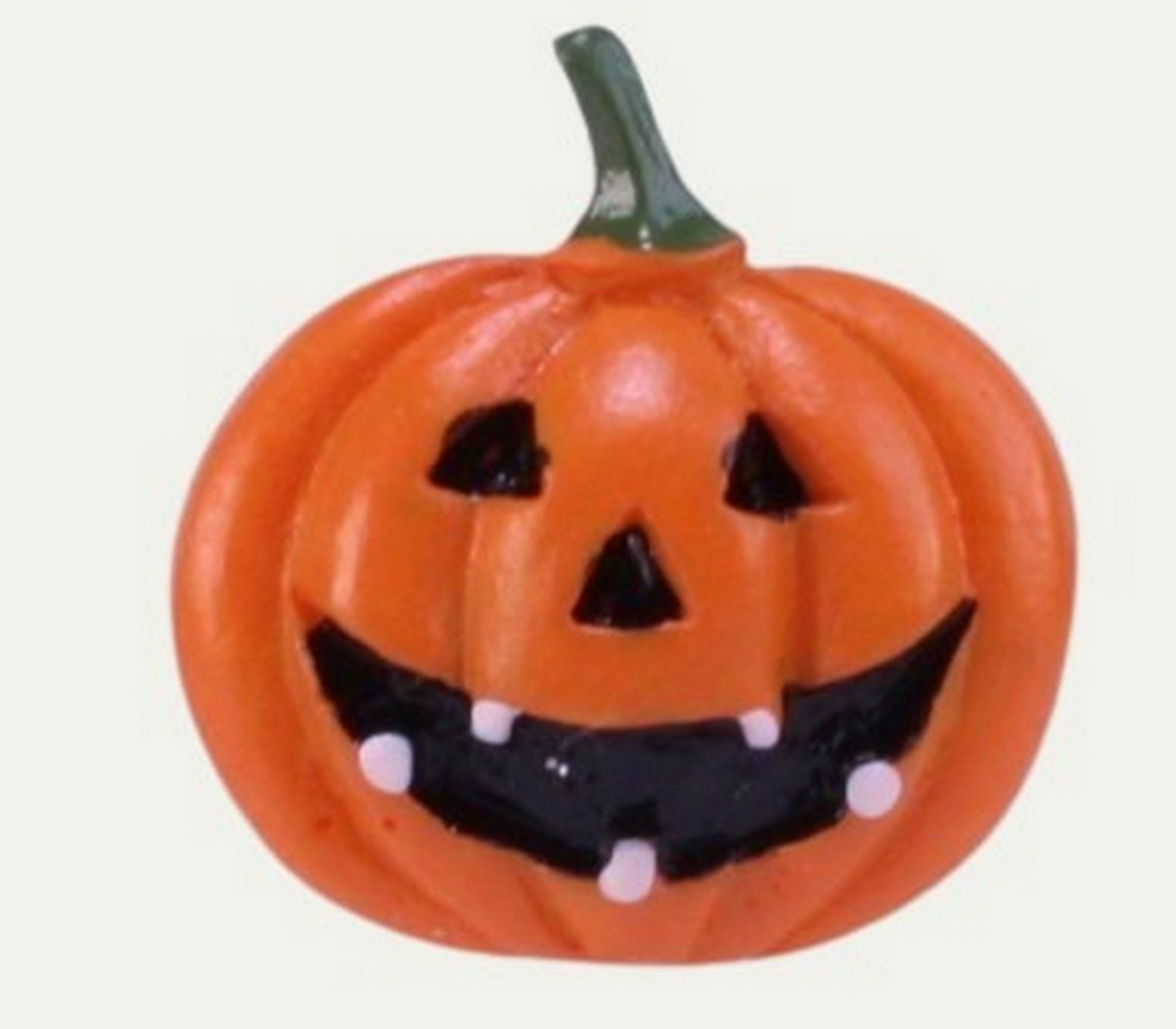 Jack-O-Lantern Pumpkins- Flatback 1" Tall - Set of 4 - 204-8833