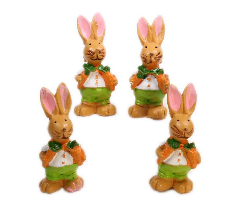 Bunny Boys - With Carrots - Set of 4 - Easter - 205-0483