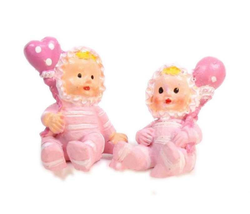 Babies - Lil Pink Girls - Set of 4 - Dollhouse Minis - 205-5257