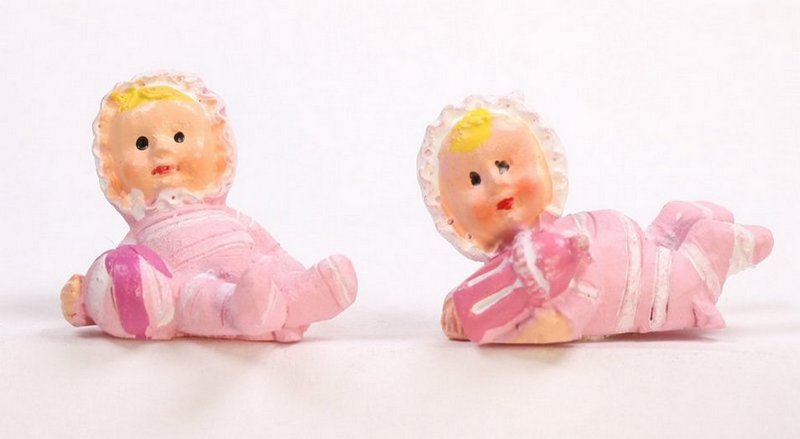 Babies - Lil Pink Girls - Set of 4 - Dollhouse Minis - 205-5257