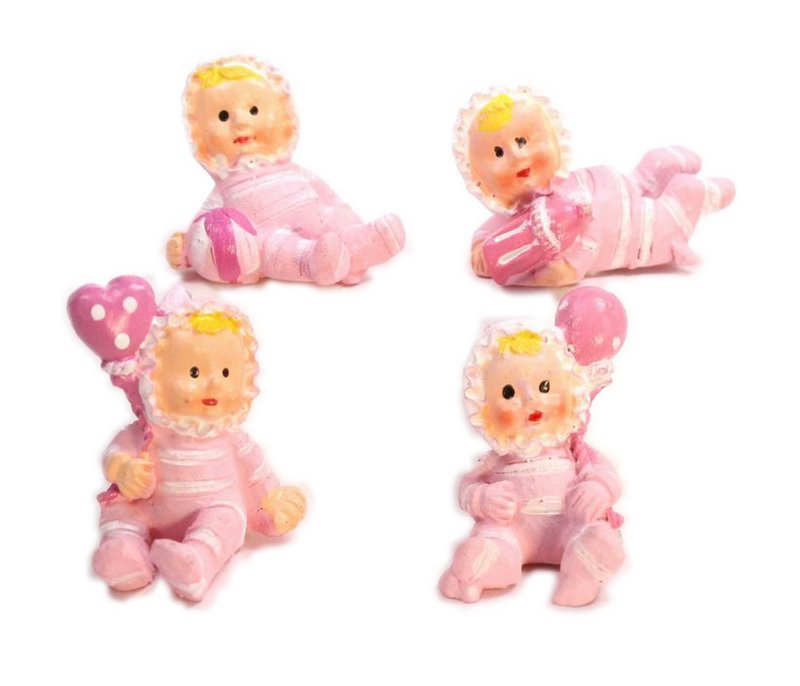 Babies - Lil Pink Girls - Set of 4 - Dollhouse Minis - 205-5257