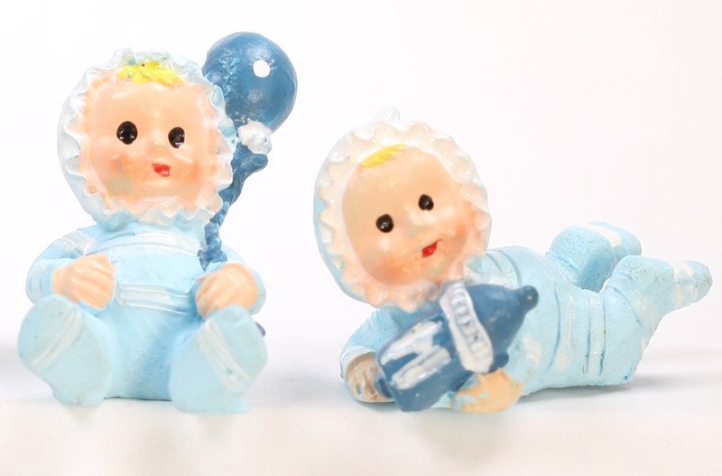 Babies - Lil Blue Boys - Set of 4 - Dollhouse Minis - 205-5257A