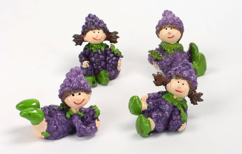 Lil Pixies - Grape Girl Set - "Tiny Fruit" - Set of 4 - 205-5264