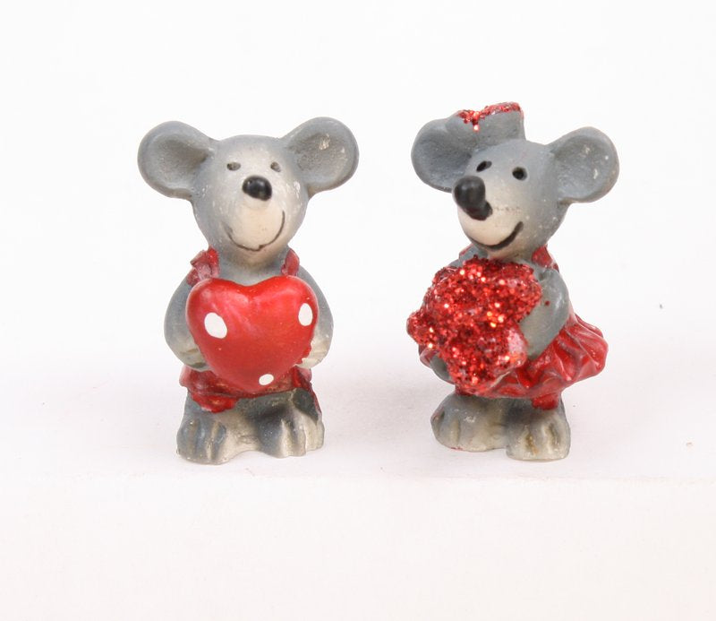 Mice - Glittery Valentine Mouse - Set of 4  - 205-5334