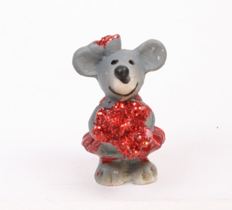 Mice - Glittery Valentine Mouse - Set of 4  - 205-5334