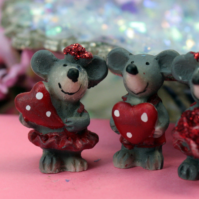 Lovely Mice - Hand Painted - Set of 4 - 205-5334