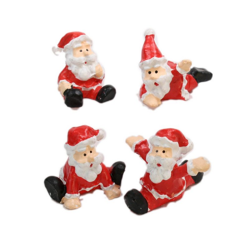 Santa - 1" Dancing- Set of 4 - Dollhouse Minis - 204-8781